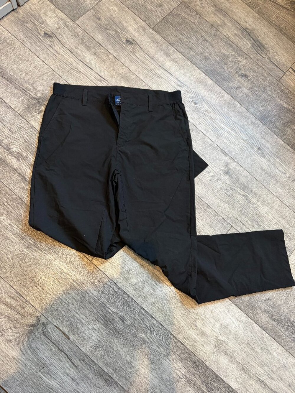 Black Mens Golf Pants Outdoor Sports Nylon US Size 34